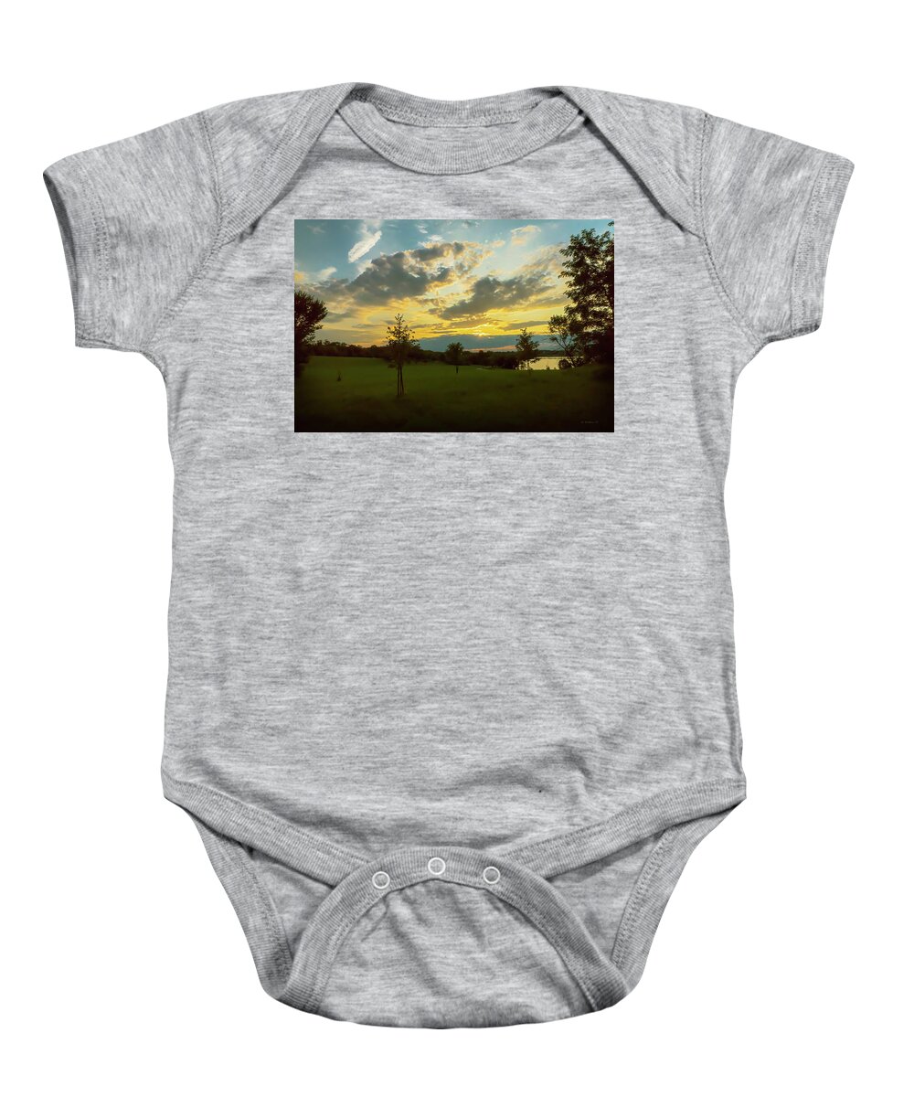 2d Baby Onesie featuring the photograph Summer Sunset by Brian Wallace