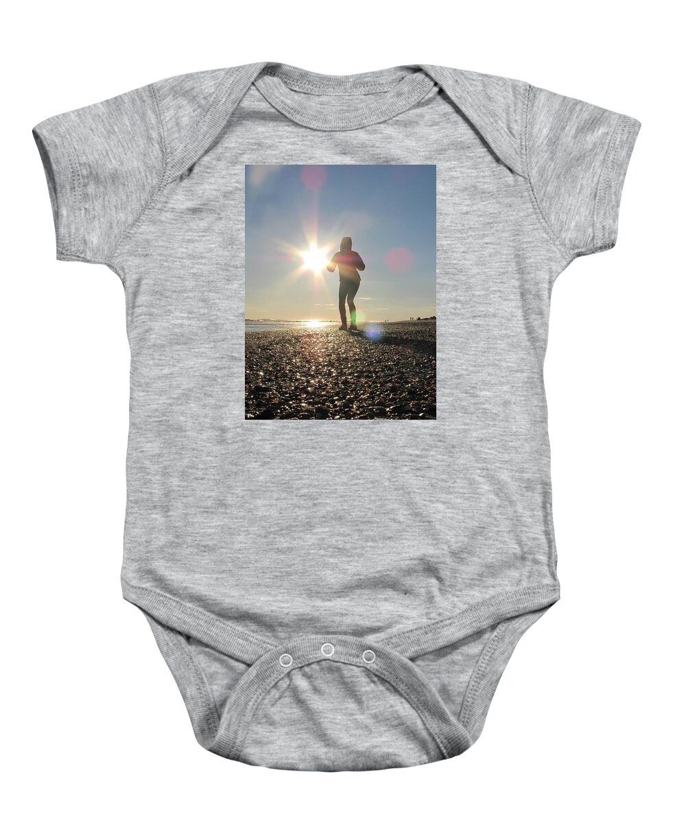 Sun Baby Onesie featuring the photograph Sun Dance by Laura Henry