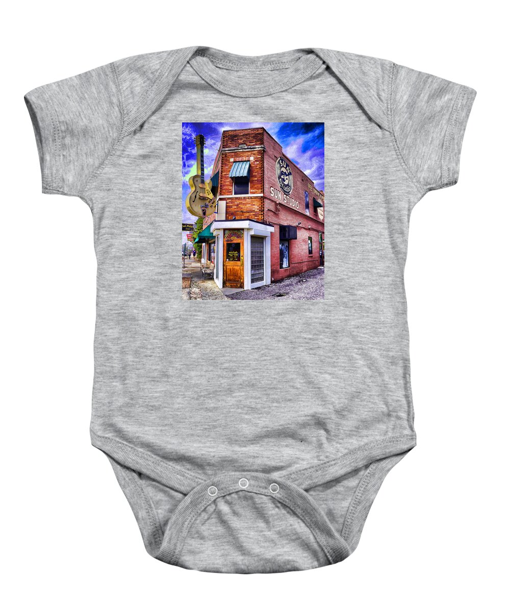 Usa Baby Onesie featuring the photograph Sun Studio by Dennis Cox