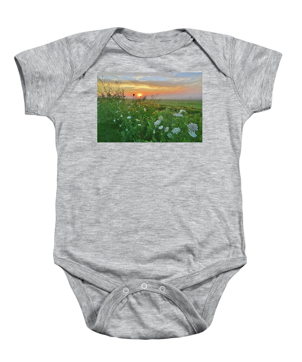 Mchenry County Conservation District Baby Onesie featuring the photograph Sunrise in McHenry County by Ray Mathis