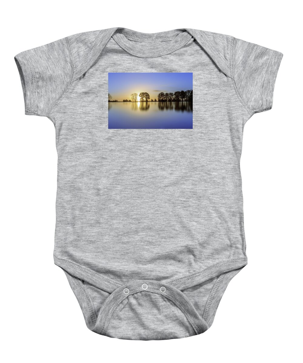 Sunrise Baby Onesie featuring the photograph Sunrise reflection by Chris Smith
