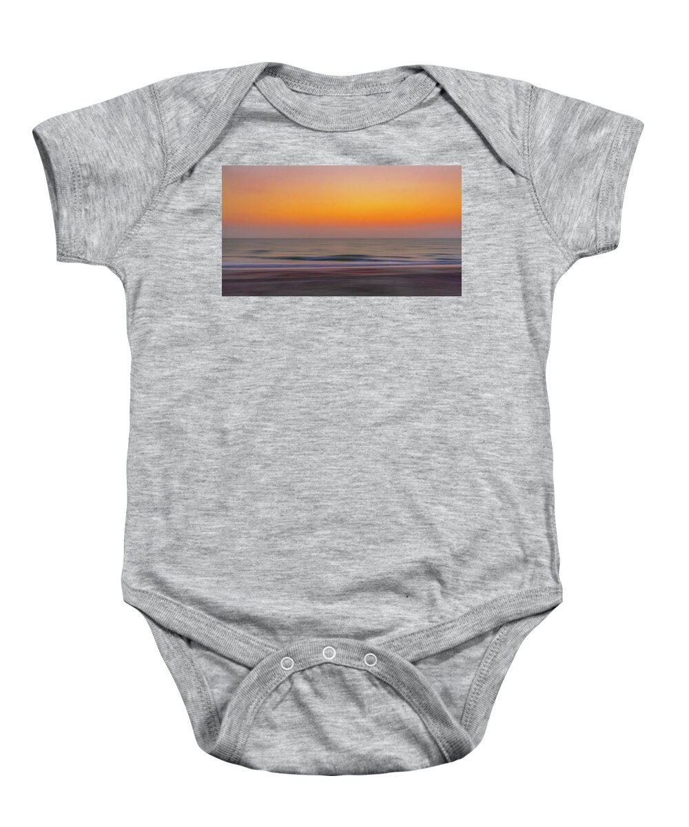 Sunset Baby Onesie featuring the photograph Sunset at the Beach by Robert Mitchell