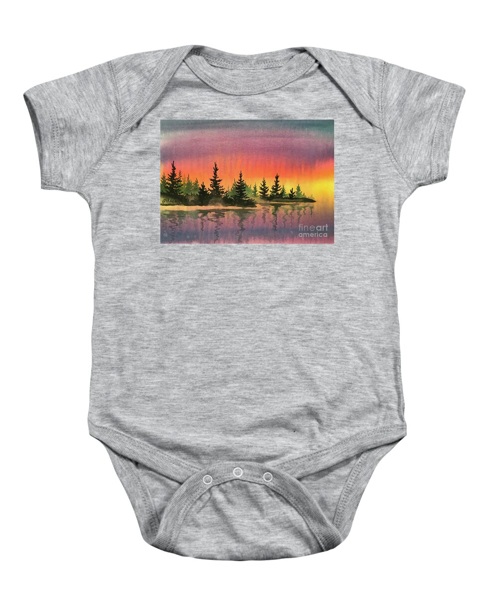 Sunset Study Iii Baby Onesie featuring the painting Sunset Study III by Teresa Ascone
