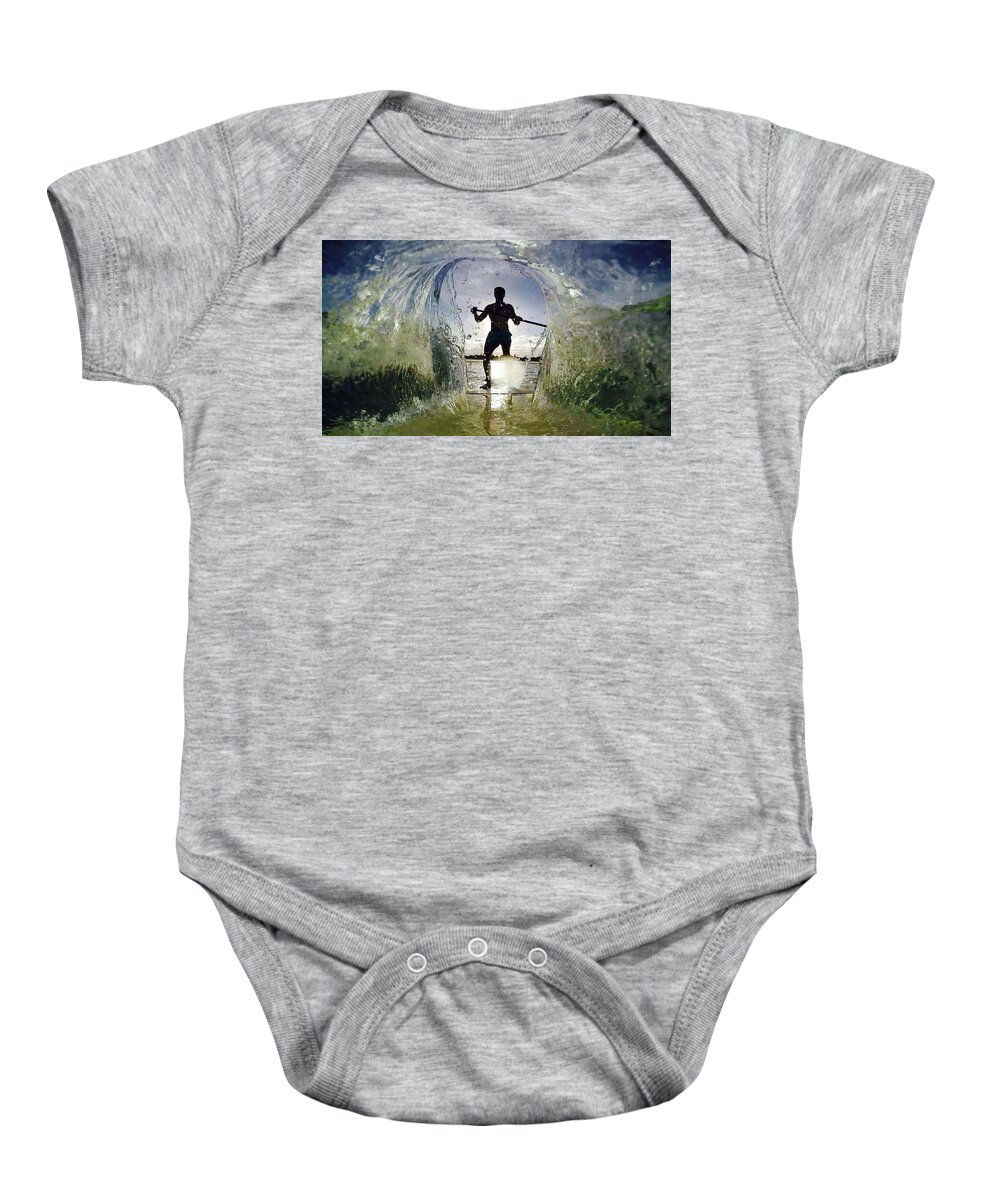 Surf Baby Onesie featuring the photograph Surf by Natalie Iva