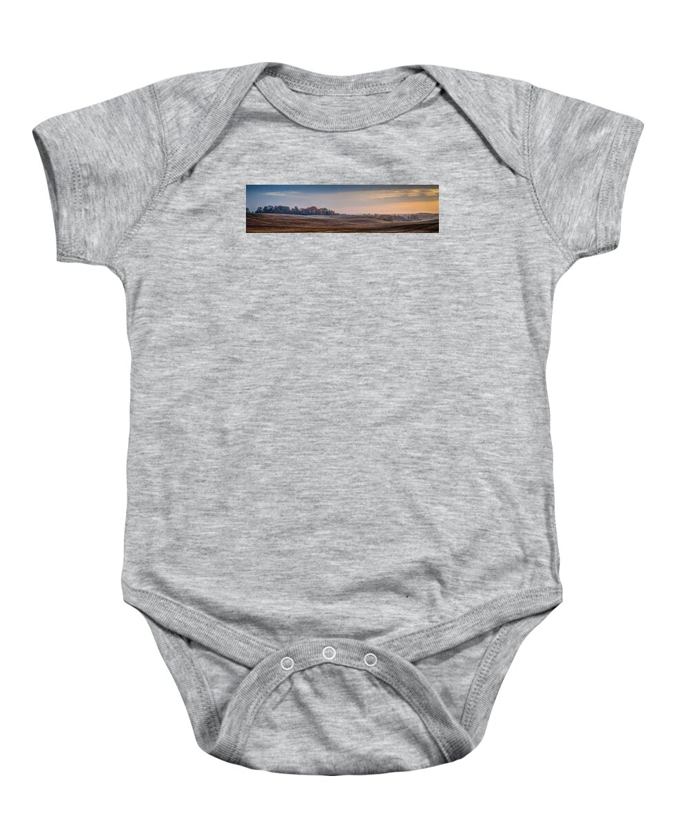Wisconsin Baby Onesie featuring the photograph Sweeping Farm by David Heilman
