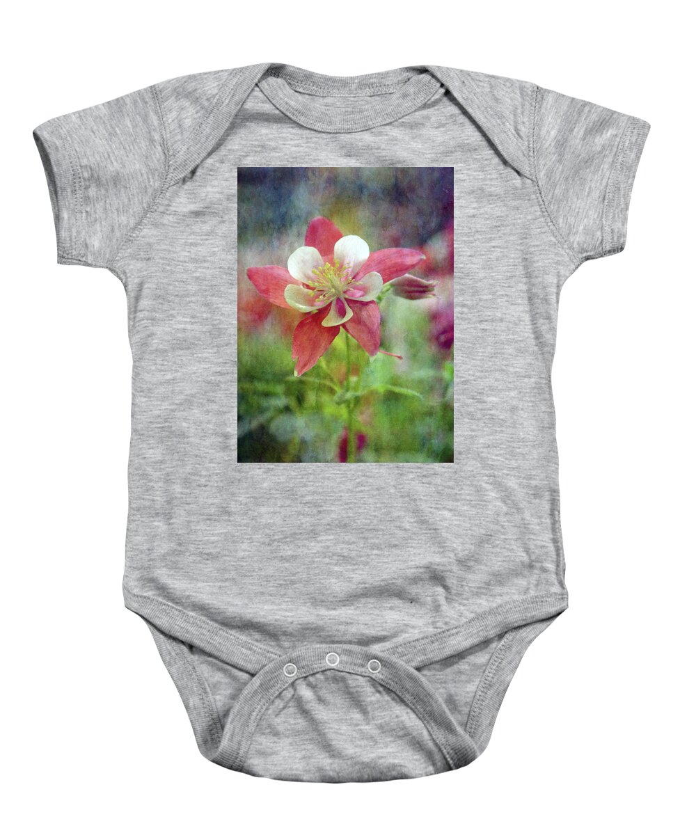 Impressionist Baby Onesie featuring the photograph Sweet Columbine 9281 IDP_2 by Steven Ward