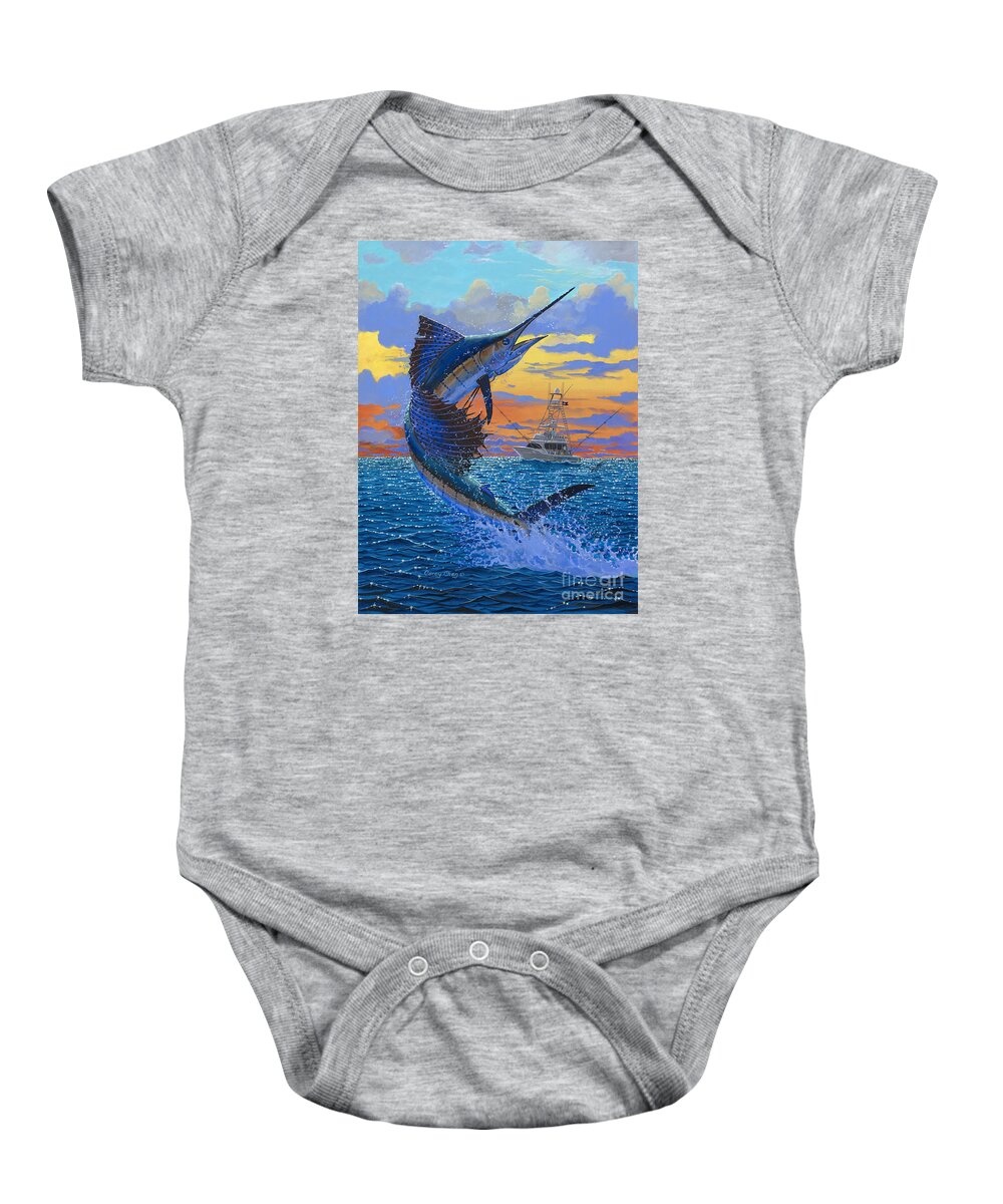 Sailfish Baby Onesie featuring the painting Sweet Release by Carey Chen