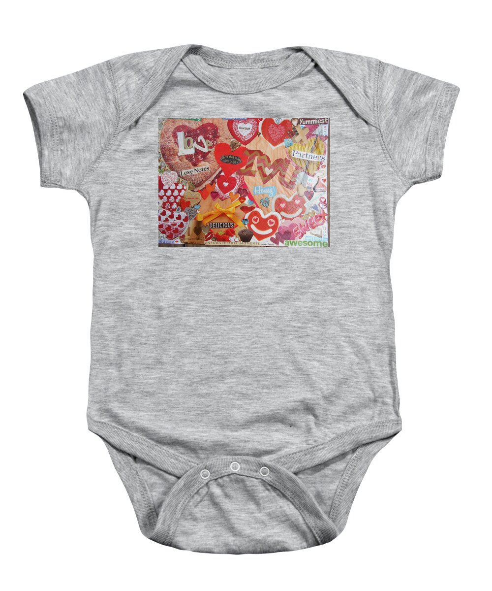 Sweet Baby Onesie featuring the mixed media Sweety by Nancy Graham