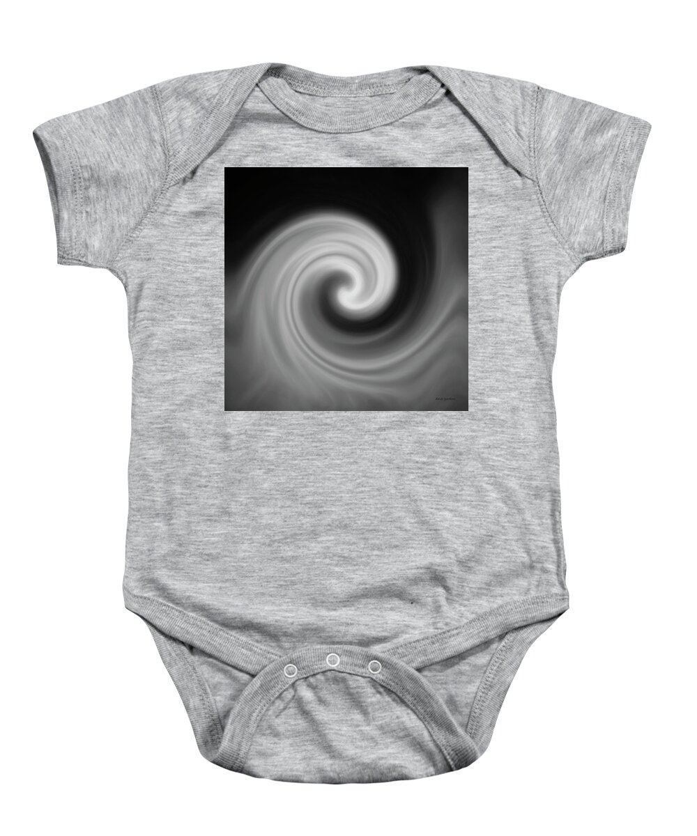 Black Baby Onesie featuring the photograph Swirl Wave II by David Gordon