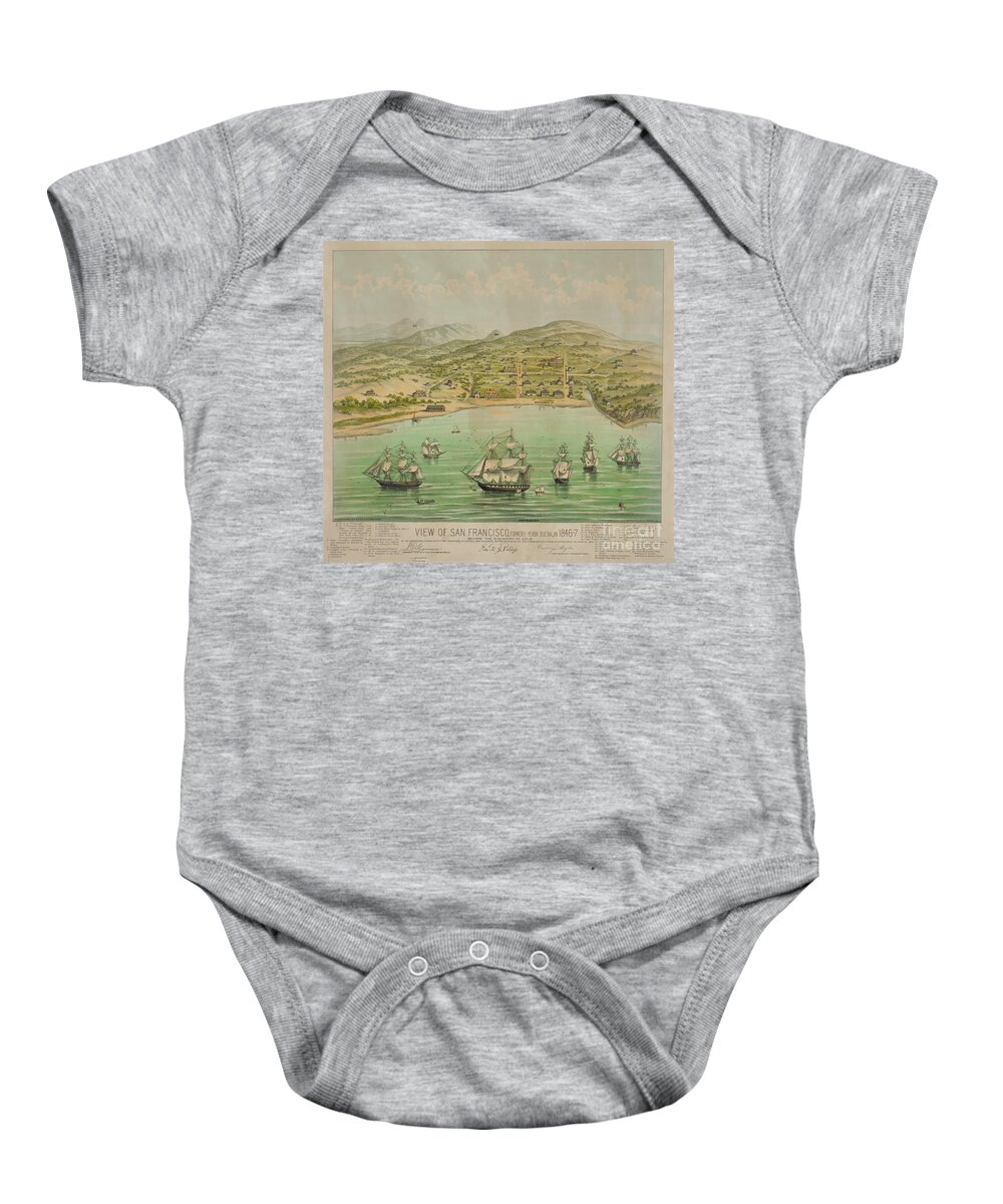 San Francisco Baby Onesie featuring the photograph San Francisco in 1864 by Dale Powell