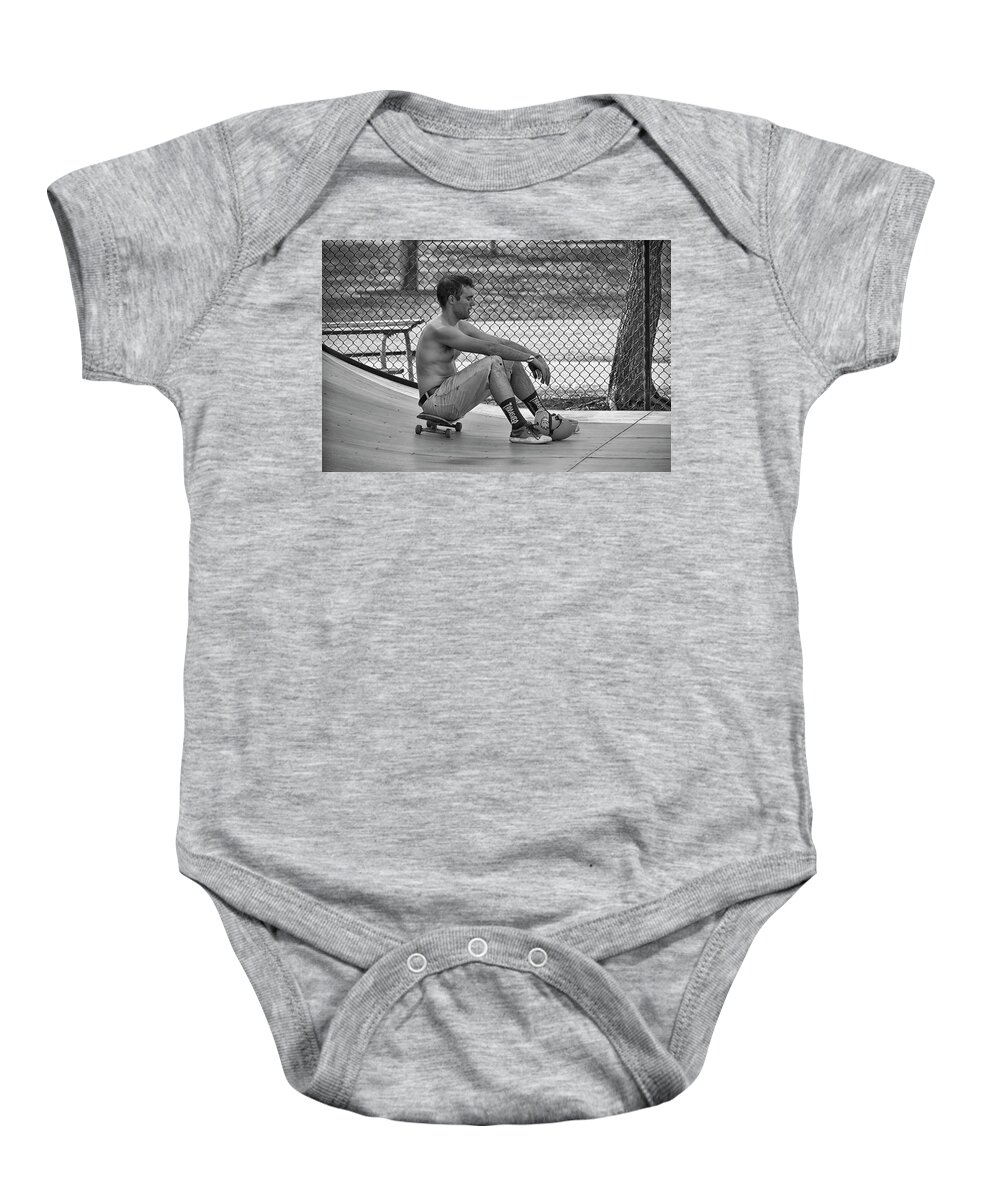 Skater Baby Onesie featuring the photograph Taking a Break by Travis Rogers