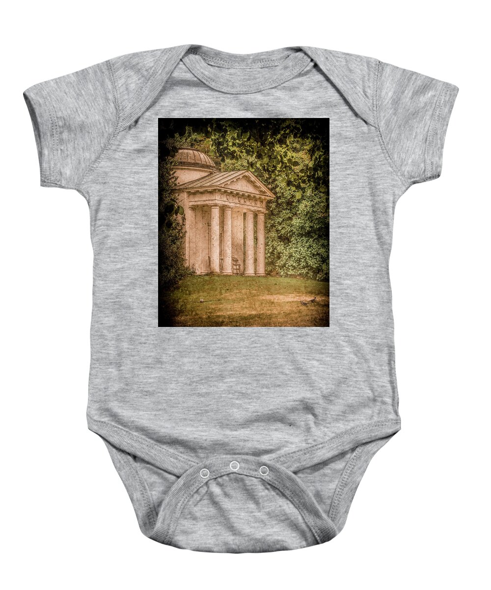 England Baby Onesie featuring the photograph Kew Gardens, England - Temple of Bellona by Mark Forte