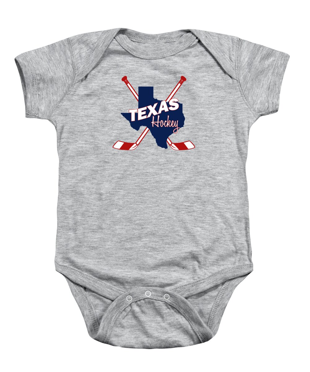  Hockey Baby Onesie featuring the digital art Texas State Hockey by Summer Myers