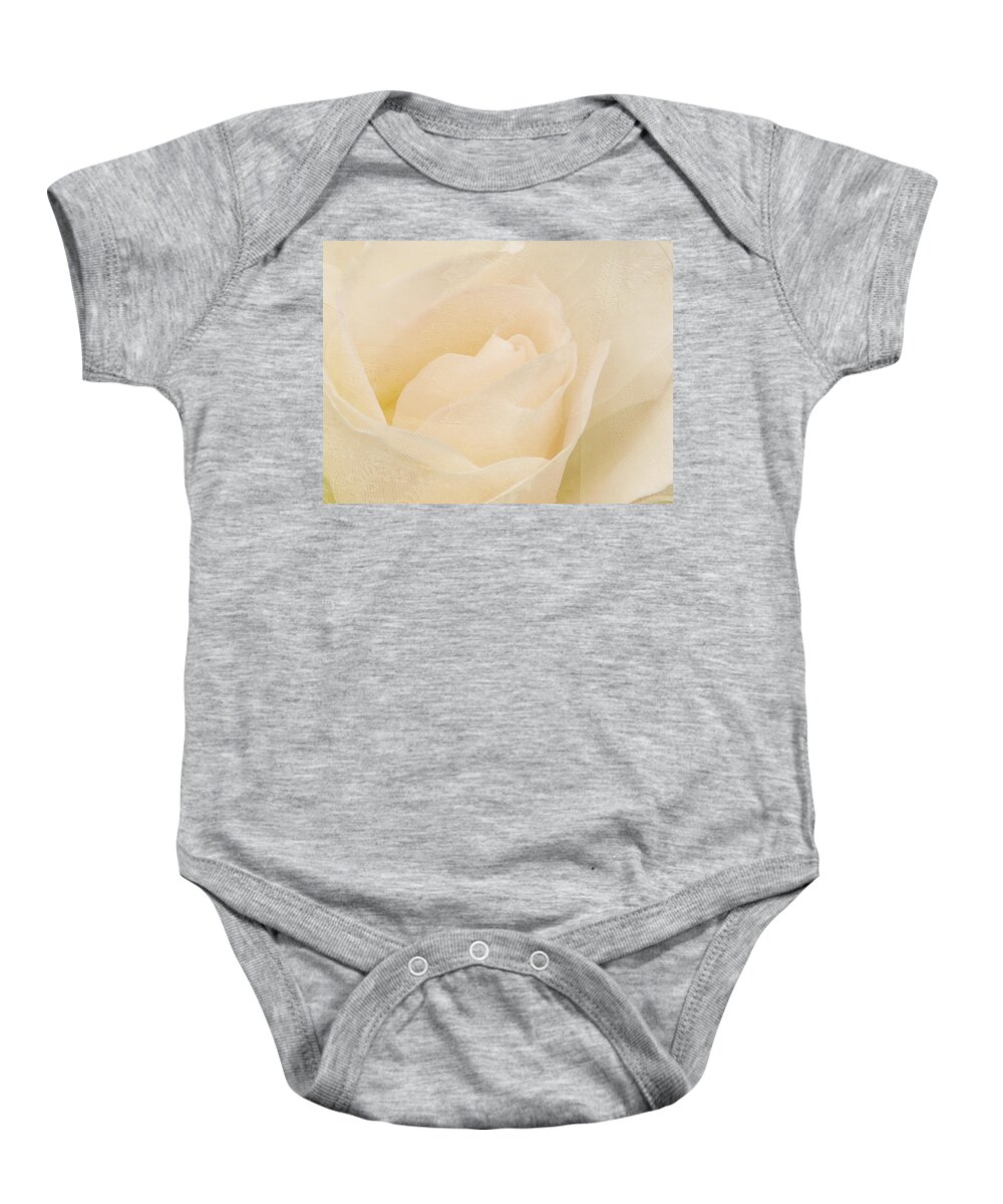 Rose Baby Onesie featuring the photograph Textured Pastel Rose by Blair Wainman