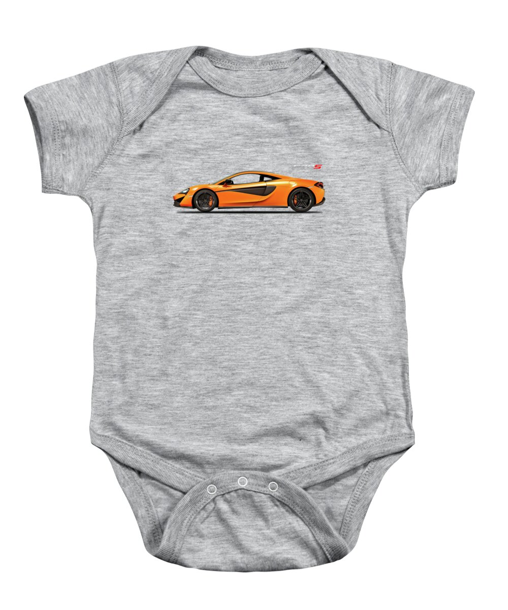 Mclaren 570s Baby Onesie featuring the photograph The 570S Supercar by Mark Rogan