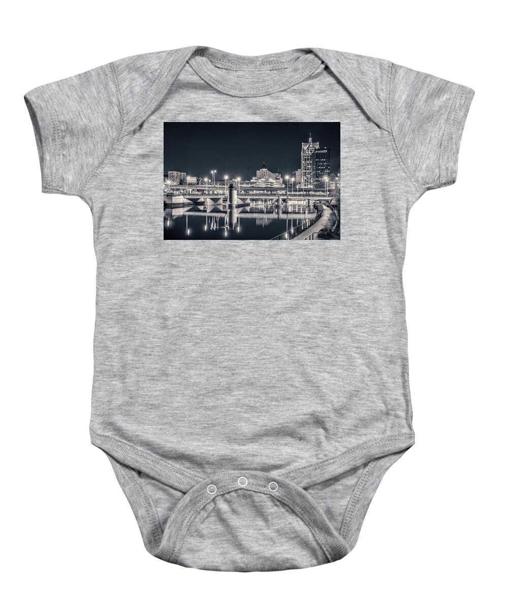 Bill Pevlor Baby Onesie featuring the photograph The Bright Dark of Night by Bill Pevlor