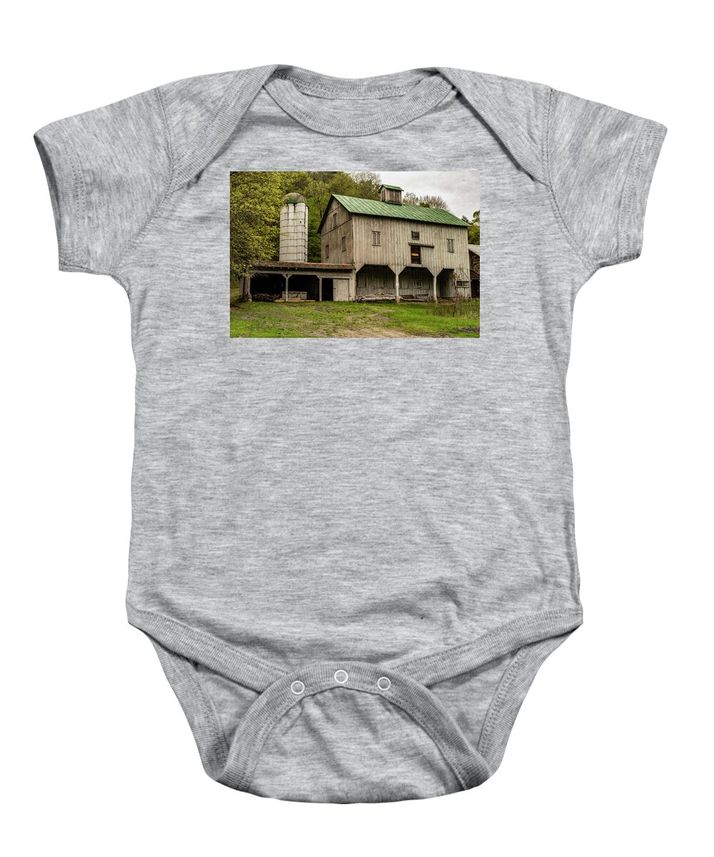 Barn Baby Onesie featuring the photograph The Barn by Pamela Taylor