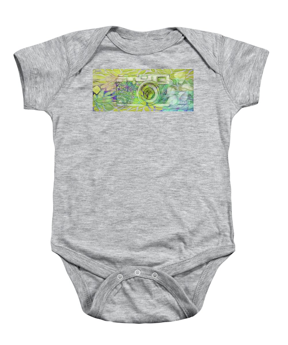 Camera Baby Onesie featuring the digital art The Camera - 02c5bt by Variance Collections