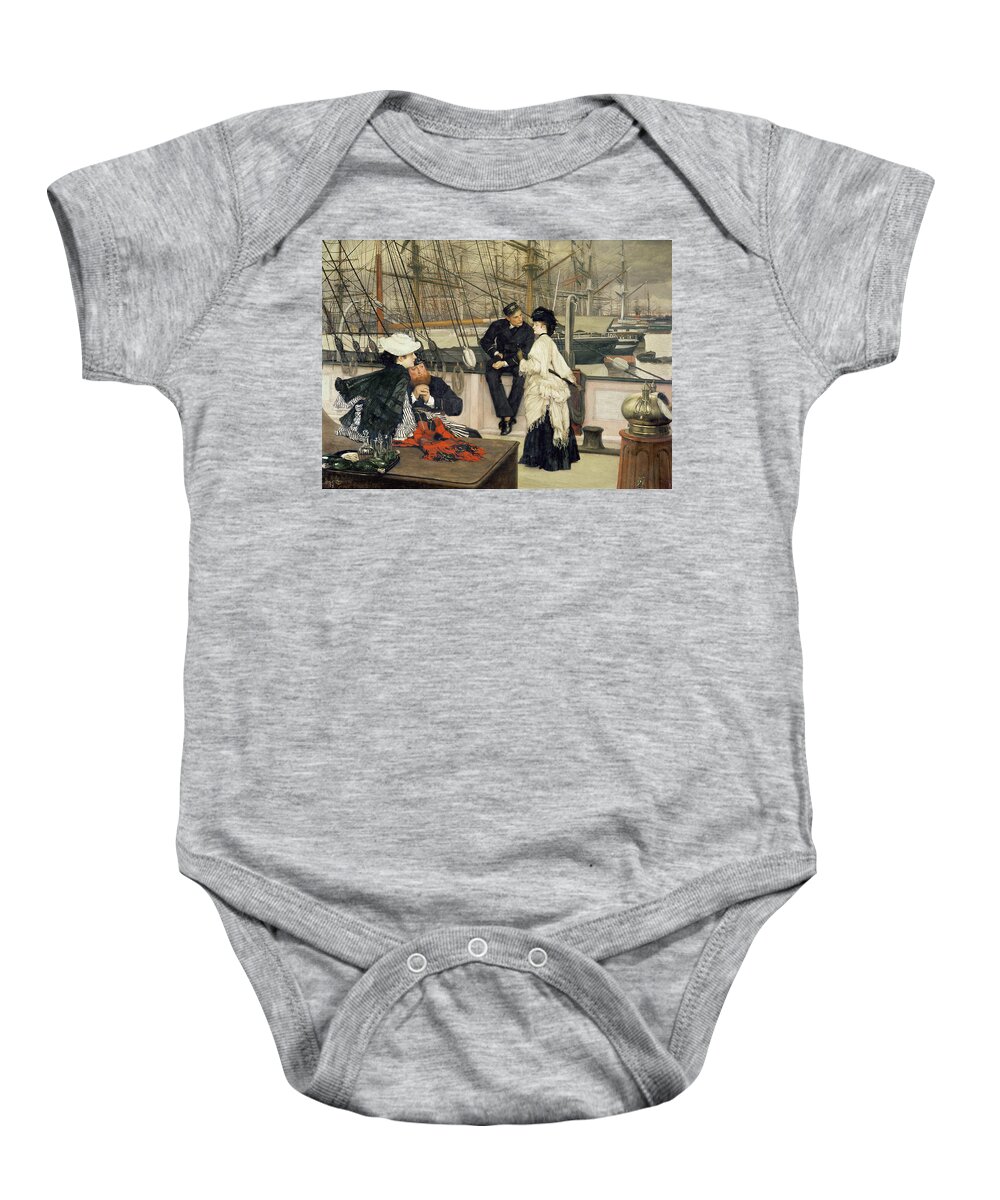The Baby Onesie featuring the painting The Captain and the Mate by Tissot