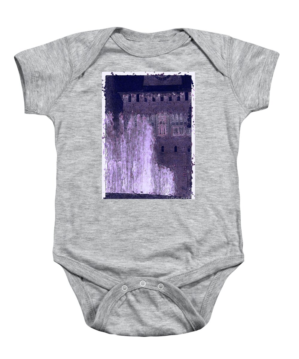 Historic Baby Onesie featuring the digital art The Castle. My own vision #7 by Claudio Lepri