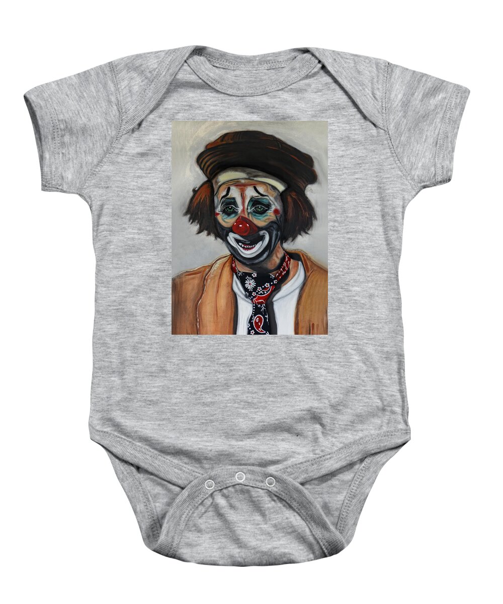 Artist Baby Onesie featuring the painting The Clown by Joachim G Pinkawa