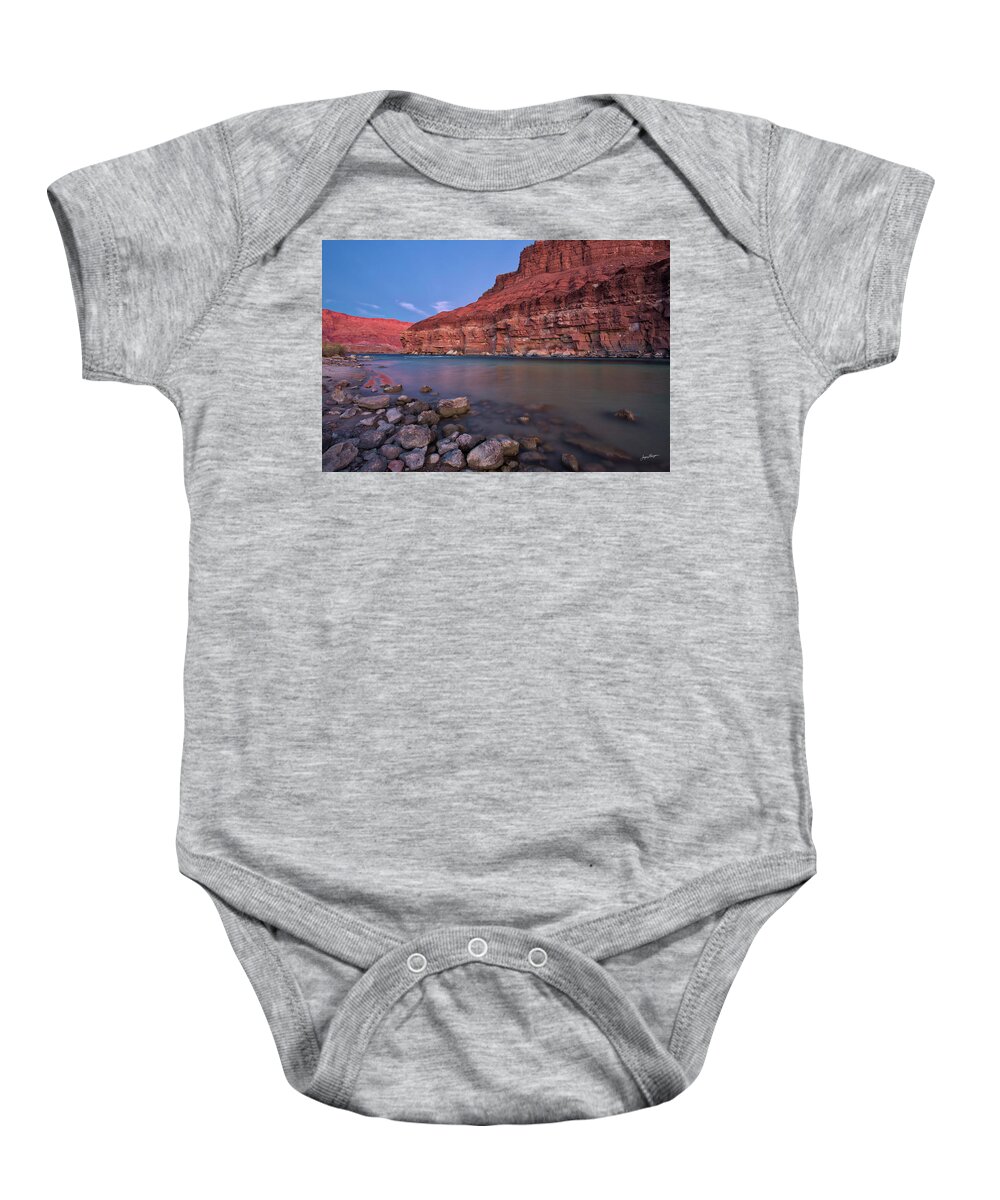  Sunset Baby Onesie featuring the photograph The Colorado At Lee's Ferry by Jurgen Lorenzen