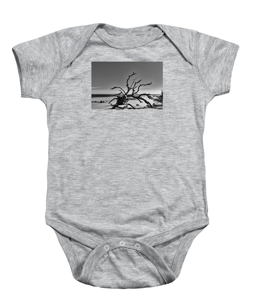 Nature Baby Onesie featuring the photograph The Dead in Black and White by DB Hayes