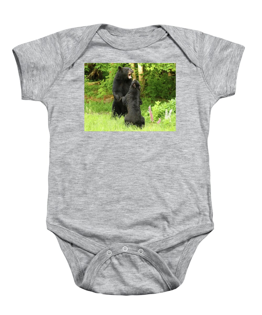 Bears Baby Onesie featuring the photograph The Disagreement by Duane Cross