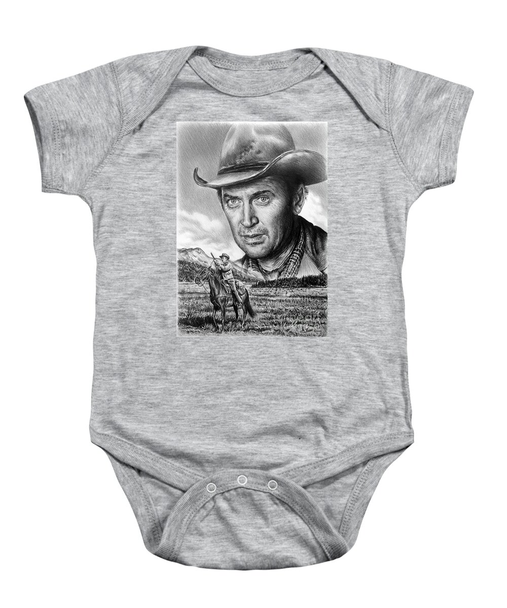 The Far Country Baby Onesie featuring the drawing The Far Country by Andrew Read