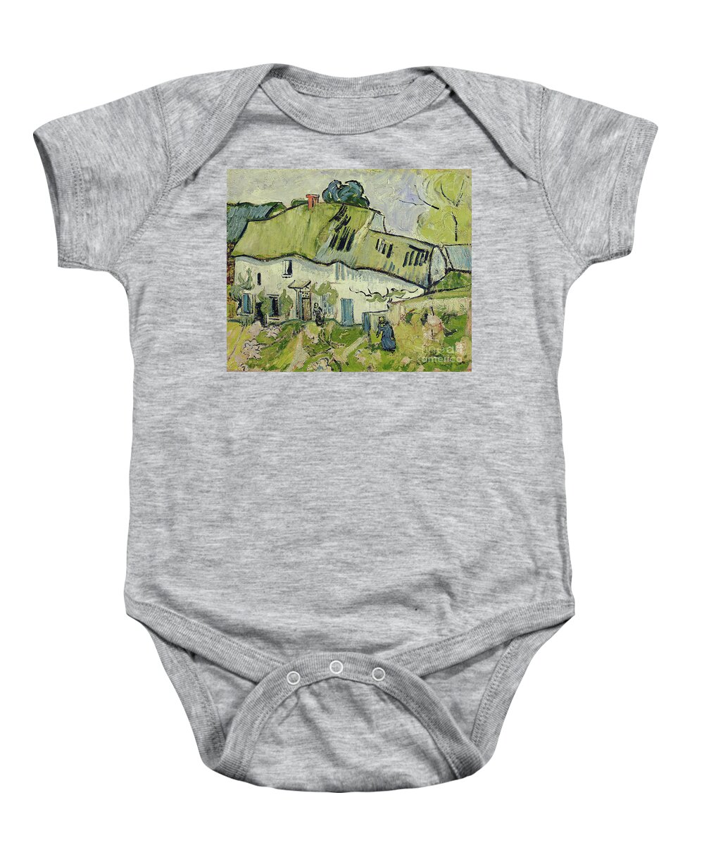 Farmhouse Baby Onesie featuring the painting The Farm in Summer by Vincent van Gogh