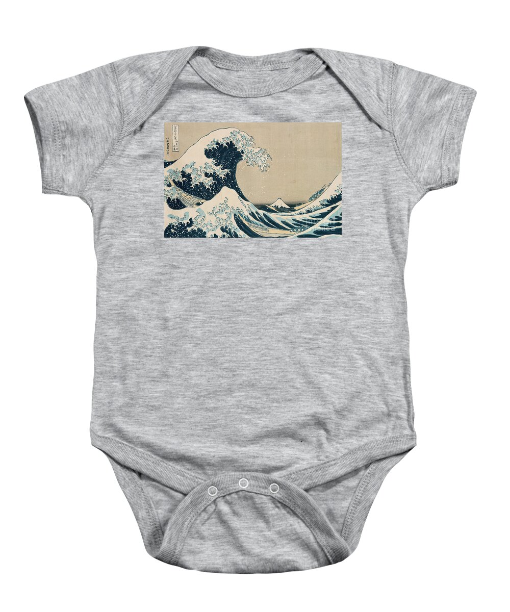 #faatoppicks Baby Onesie featuring the painting The Great Wave of Kanagawa by Hokusai