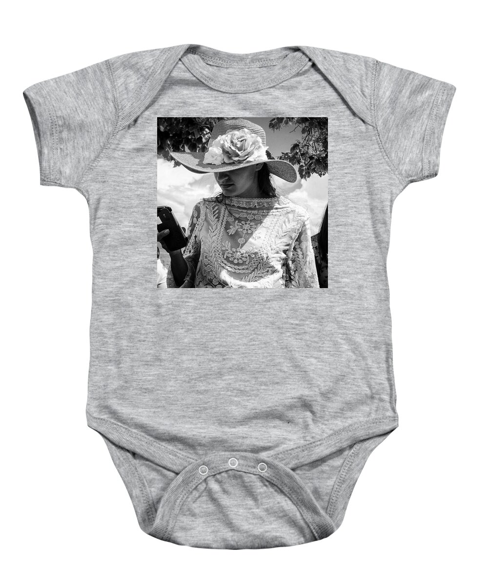 Fashion Baby Onesie featuring the photograph The Hat by Aleck Cartwright