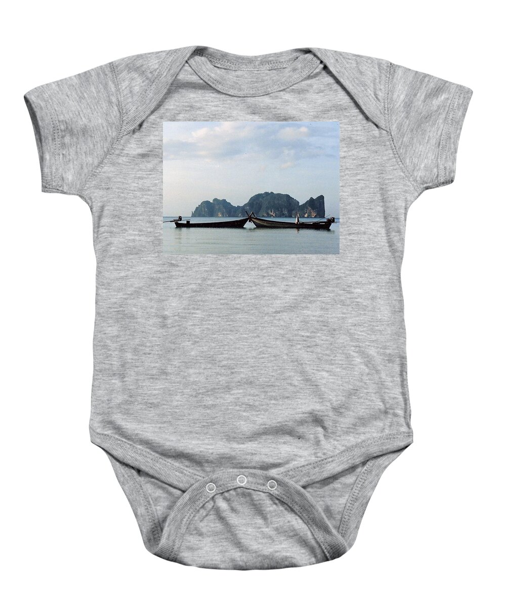 Kiss Baby Onesie featuring the photograph The Kiss by R Allen Swezey