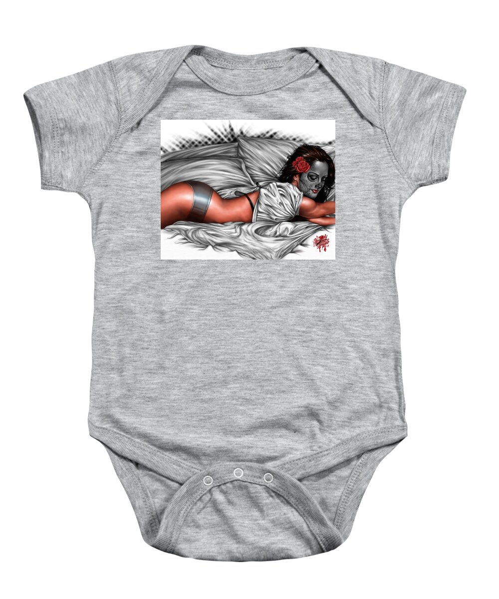 Pete Baby Onesie featuring the painting The Last Judgment by Pete Tapang