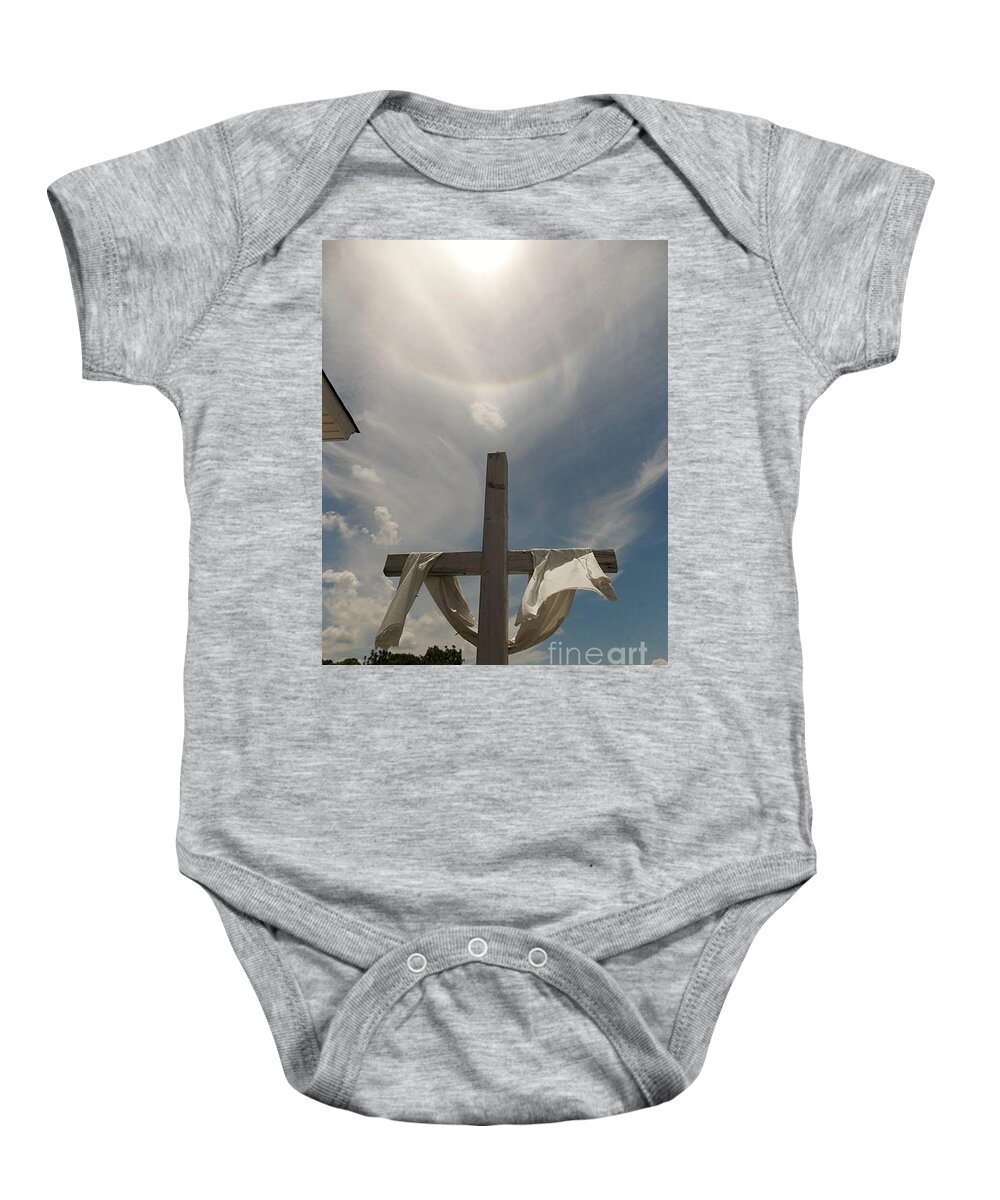 Cross Baby Onesie featuring the photograph The Message Of The Cross by Matthew Seufer