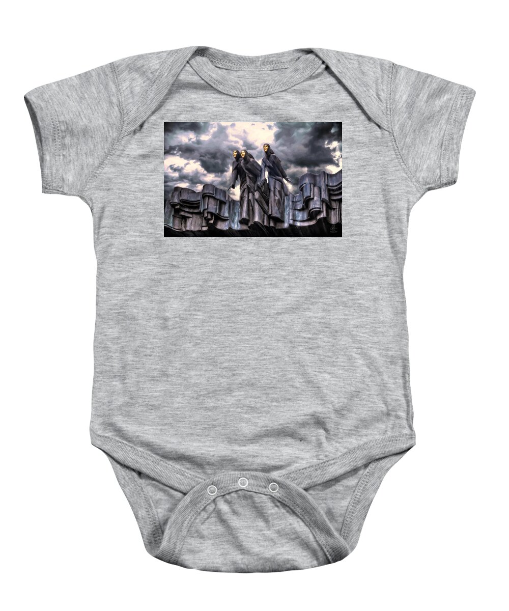 Muses Baby Onesie featuring the digital art The Muses by Pennie McCracken