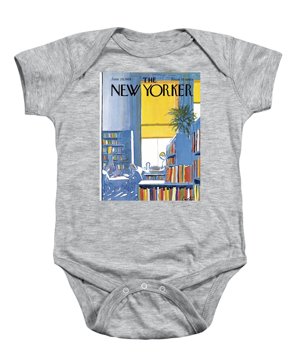 Books Baby Onesie featuring the painting New Yorker June 29th 1968 by Arthur Getz