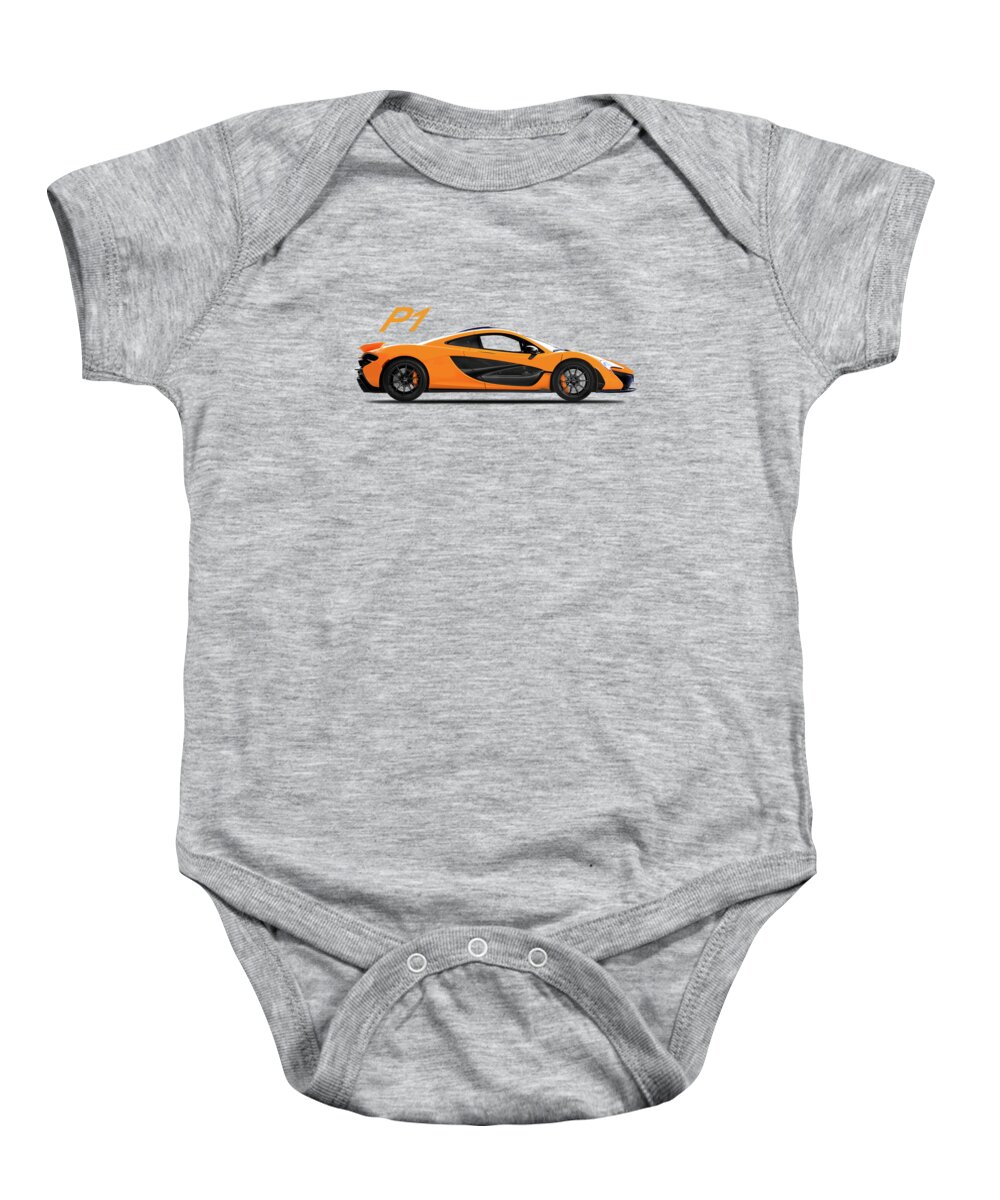 Mclaren P1 Baby Onesie featuring the photograph The P1 Supercar by Mark Rogan