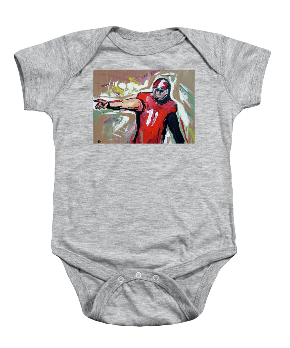  Baby Onesie featuring the painting The pass by John Gholson