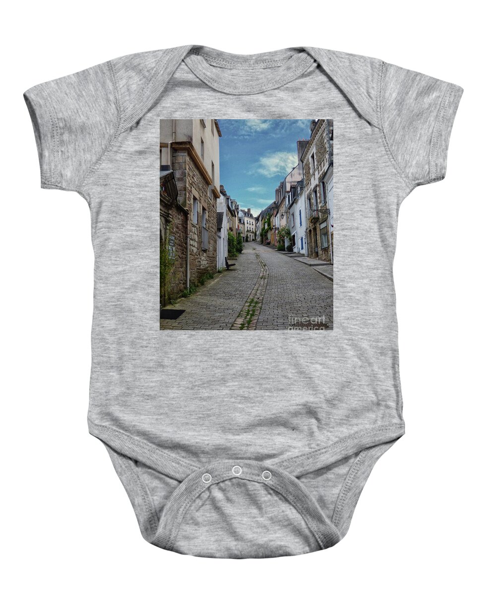 Auray Baby Onesie featuring the photograph The Path to Auray Brittany by Lynn Bolt