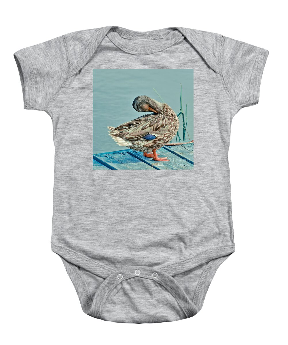 Duck Baby Onesie featuring the photograph The Pose by Aimelle Ml