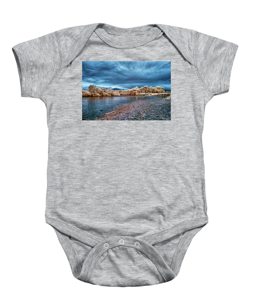 New Mexico Baby Onesie featuring the photograph The Rio Grande River in Infrared by Michael McKenney
