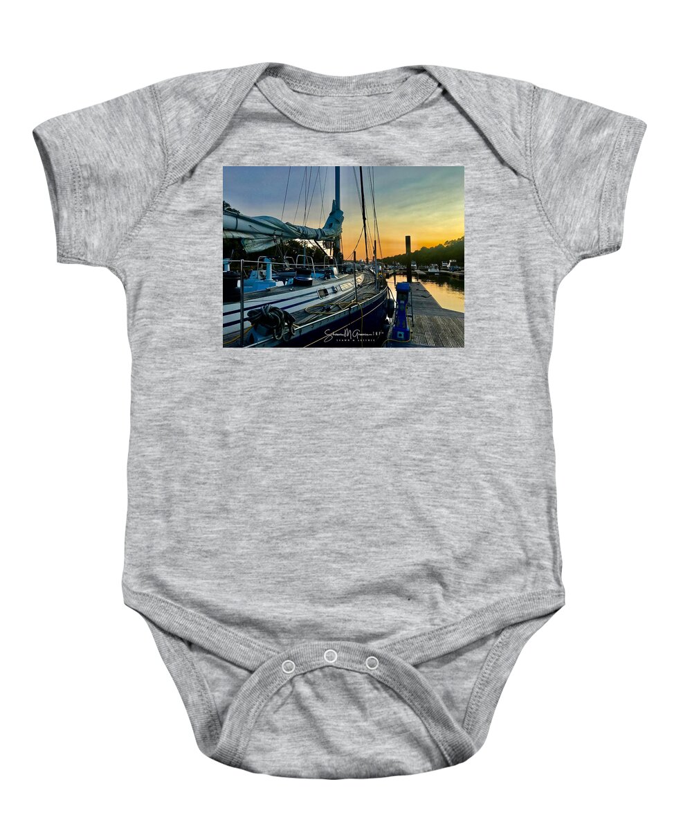 Sailing Baby Onesie featuring the photograph The Sails Rest by Shawn M Greener