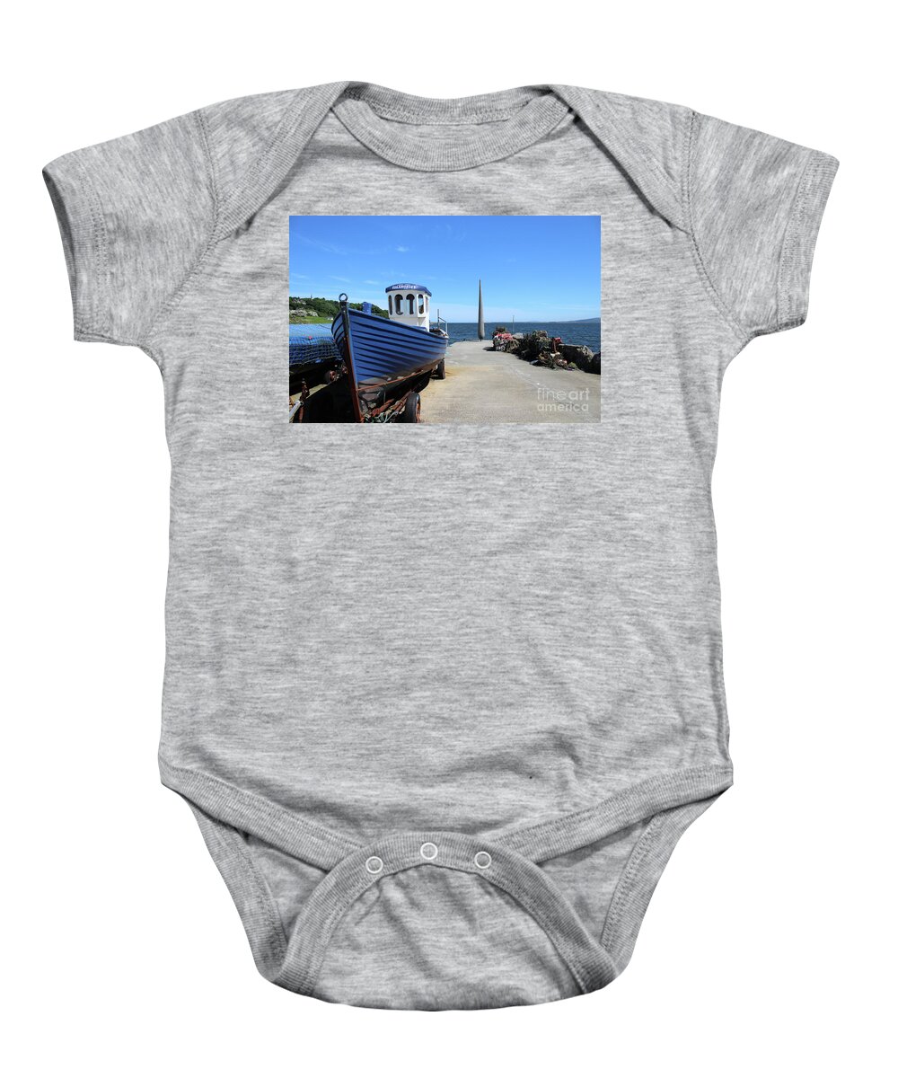 Moville Pier County Donegal Ireland Baby Onesie featuring the photograph The Seahorse Moville Donegal by Eddie Barron