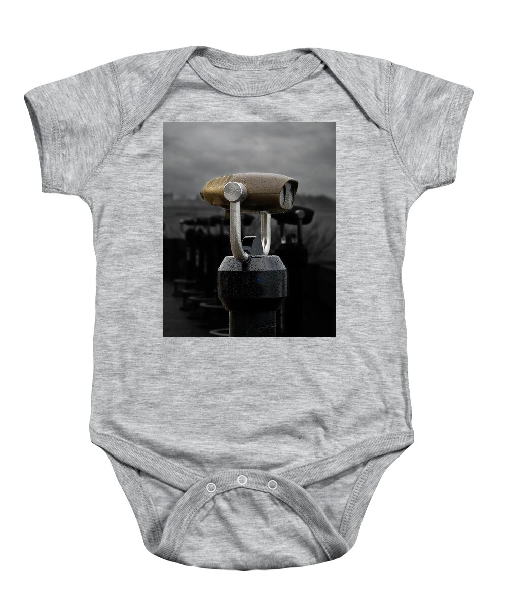 Binoculars Baby Onesie featuring the photograph The Sentinel by JGracey Stinson