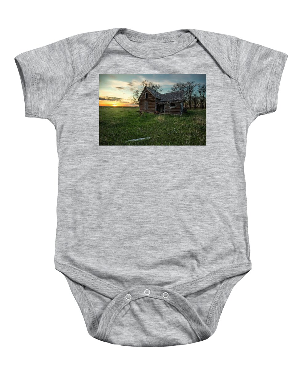 Sky Baby Onesie featuring the photograph The Way She Goes by Aaron J Groen