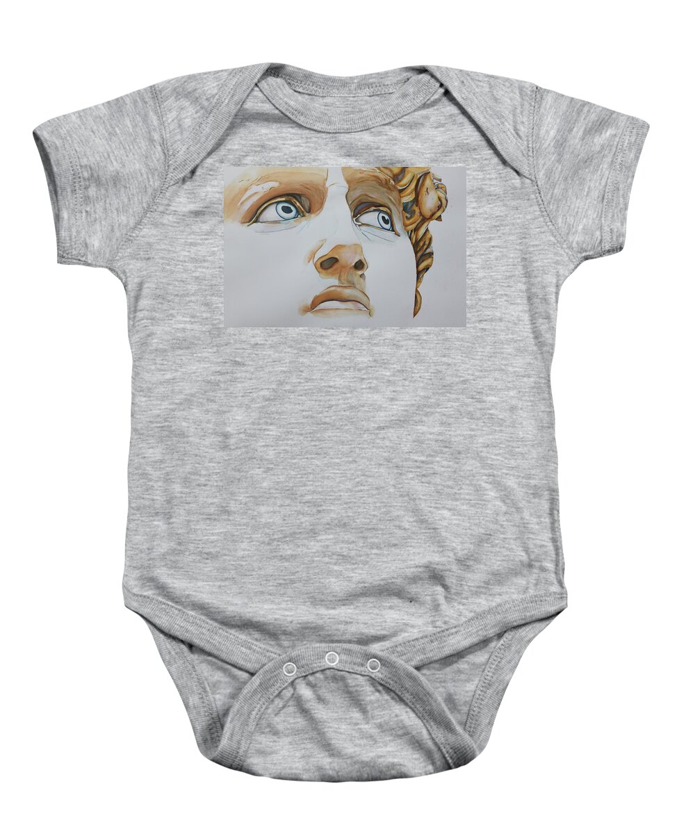 David Baby Onesie featuring the painting Those Eyes by Christiane Kingsley
