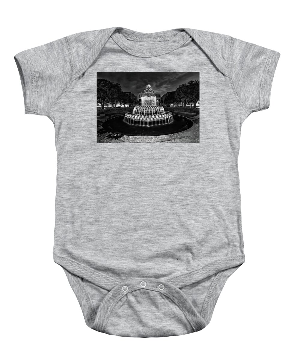 Charleston Fountain Baby Onesie featuring the photograph Luminescence 2 by Norma Brandsberg