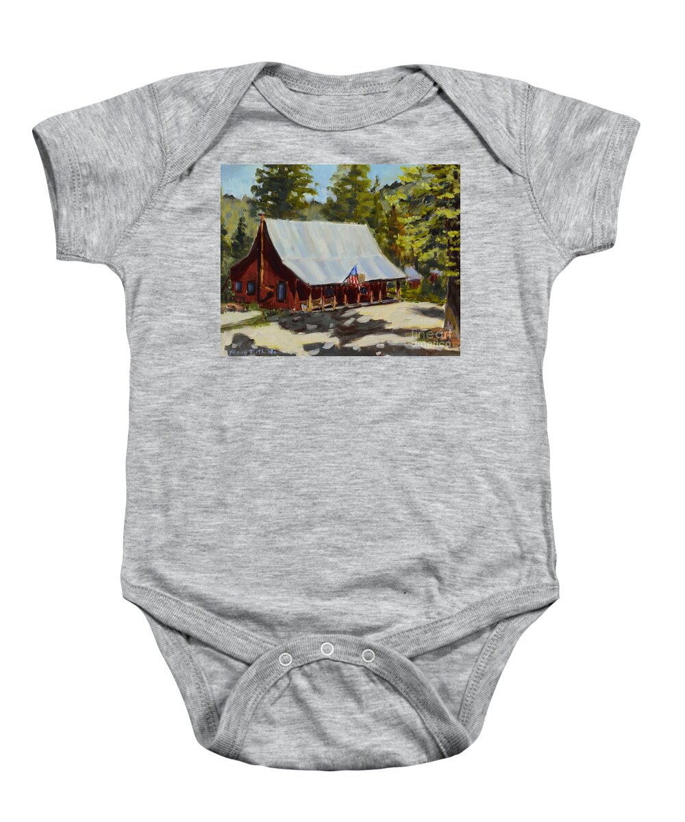 Jones Store Baby Onesie featuring the painting Time for Pie by Mary Beth Harrison