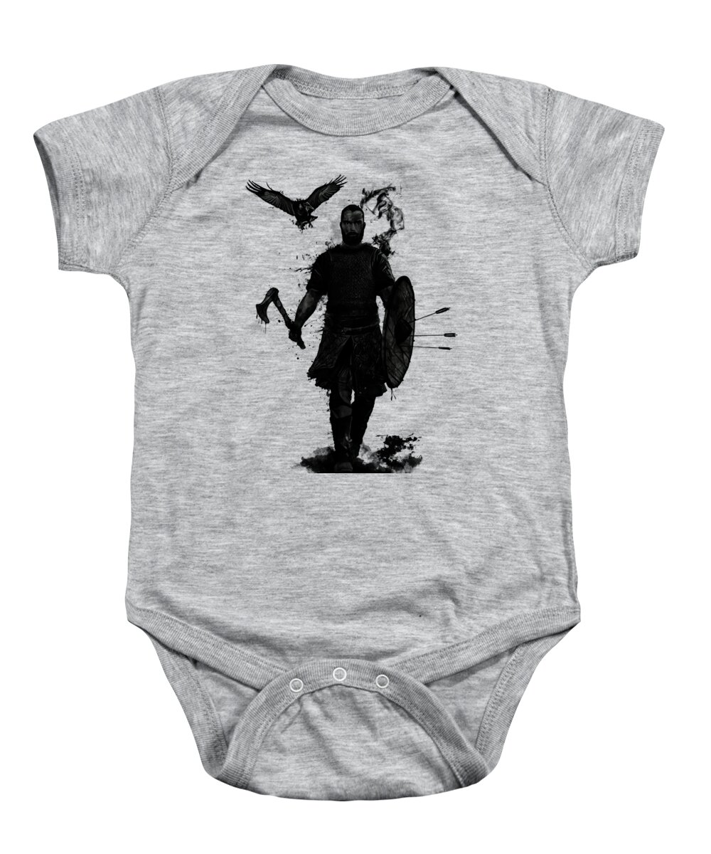 Viking Baby Onesie featuring the mixed media To Valhalla by Nicklas Gustafsson
